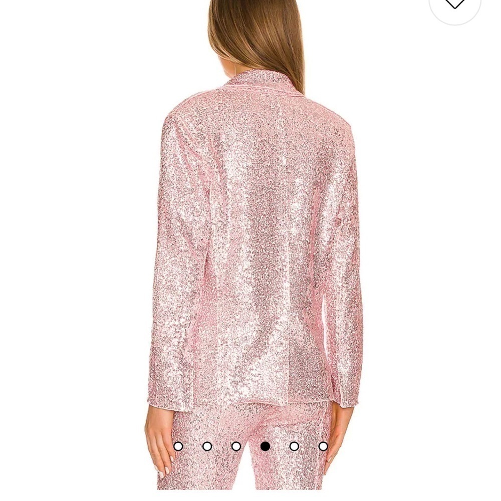 Norma Kamali Pink Sequin Blazer and Sequin Spat Pant - Picture 5 of 12